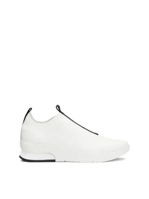 Kazar Białe wsuwane sneakersy z tkaniny| Sneakersy|Wszystkie Buty