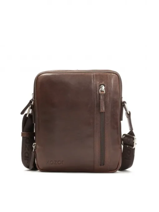 Kazar Brązowa skórzana torba crossbody| Do Ręki I Przez Ramię|Wszystkie Torby