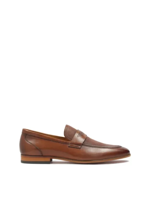 Kazar Brązowe loafersy zdobione tłoczeniem skóry| Loafersy|Wszystkie Buty
