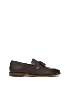 Kazar Brązowe skórzane loafersy z frędzlami| Loafersy|Wszystkie Buty