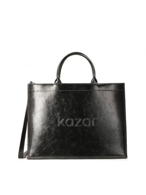 Kazar Czarna skórzana torebka typu tote bag| Do Ręki I Na Ramię|Wszystkie Torebki