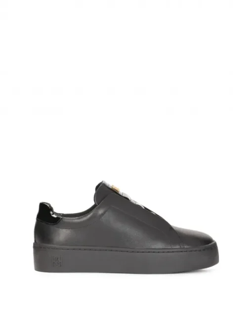 Kazar Czarne komfortowe sneakersy damskie z licowej skóry| Sneakersy|Wszystkie Buty