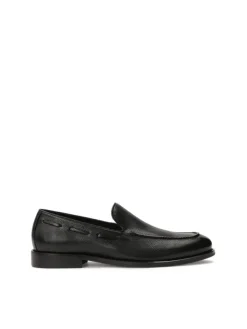 Kazar Czarne loafersy z naturalnej skóry| Loafersy