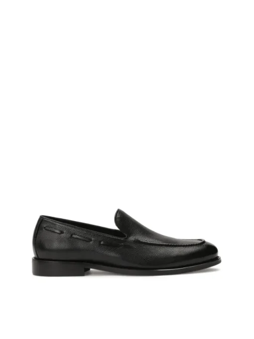 Kazar Czarne loafersy z naturalnej skóry| Loafersy