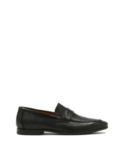 Kazar Czarne loafersy ze skóry groszkowej| Loafersy|Wszystkie Buty