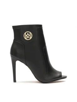 Kazar Czarne skórzane botki peep toe| Botki I Trzewiki|Wszystkie Buty