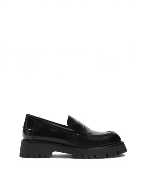 Kazar Czarne skórzane półbuty loafersy damskie| Wszystkie Buty|Półbuty I Loafersy