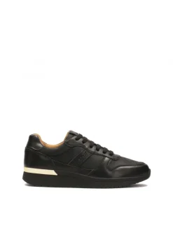 Kazar Czarne skórzane sneakersy na podwyższonej podeszwie| Sneakersy|Wszystkie Buty