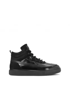 Kazar Czarne skórzane sneakersy męskie w nowoczesnym stylu| Sneakersy|Wszystkie Buty
