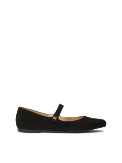 Kazar Czarne zamszowe baleriny w stylu Mary Jane| Baleriny|Wszystkie Buty