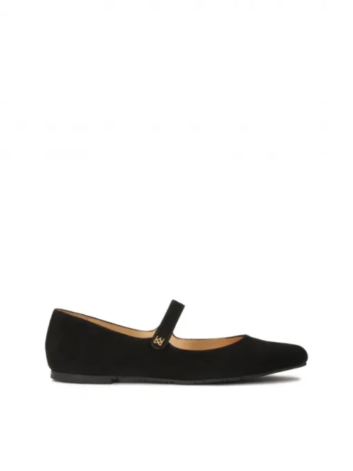 Kazar Czarne zamszowe baleriny w stylu Mary Jane| Baleriny|Wszystkie Buty