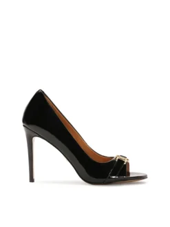 Kazar Luksusowe czarne czółenka peep toe| Czółenka|Wszystkie Buty