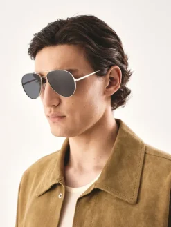 Kazar Okulary aviator ze srebrną oprawką| Okulary|Wszystkie Akcesoria