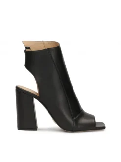 Kazar Skórzane botki peep toe z odkrytymi noskami i piętą| Botki I Trzewiki|Wszystkie Buty