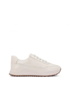 Kazar Skórzane sneakersy damskie off-white o komfortowej konstrukcji| Sneakersy|Wszystkie Buty
