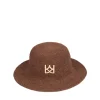 Kazar Słomkowy kapelusz z monogramem| Nakrycia Głowy|Wszystkie Akcesoria