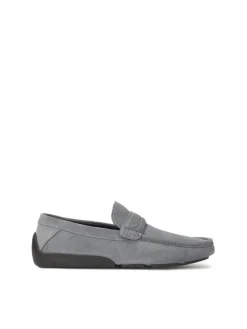 Kazar Szare mokasyny z zamszu| Mokasyny|Wszystkie Buty