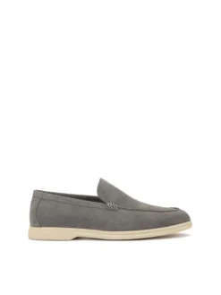 Kazar Szare zamszowe półbuty z przeszyciem| Loafersy|Wszystkie Buty