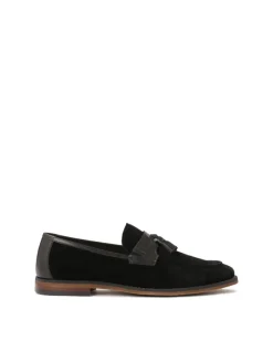 Kazar Wsuwane czarne loafersy z chwostem| Loafersy|Wszystkie Buty